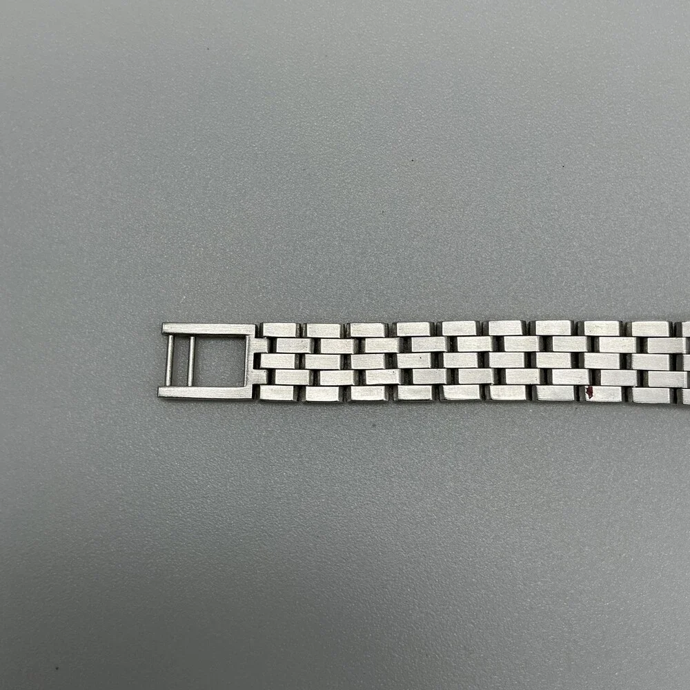 Vintage Bulova Womens Watch 12mm Black Dial Gold Tone Diamond New Battery